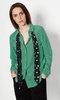 EQUIPMENT KATE MOSS SLIM SIGNATURE SILK SHIRT JADE / TRUE BLACK BRIXTON HOUNDSTOOTH PRINTED