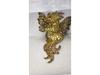 Английская коллекционная золотая подвеска с бриллиантами и желтыми сапфирами