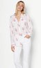 EQUIPMENT SIGNATURE SILK SHIRT BRIGHT WHITE / HAPPY PINK MULTI FLAMINGO PRINT