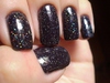 black glitter nail polish