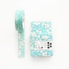 blue flowers wash tape