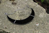 Black crescent moon necklace
