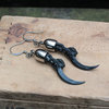 crow claw replica earrings