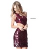 Asymmetrical Neck Sherri Hill 51497 Sequined Pattern 2017 Magenta Homecoming Dresses Custom