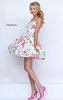 Sherri Hill 50116 Cheap Strapless Ivory/Pink Sweetheart Neck A-Line Floral Print Homecoming Dresses