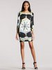 EMILIO PUCCI Three-quarter-sleeve Black Print Dress