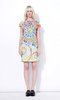 Emilio Pucci Cap Sleeves Mosaico Print Short Dress