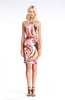 Emilio Pucci Coral Flower Power Print Mini Dress