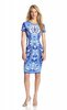 Emilio Pucci Electric Blue Print Mini Dress