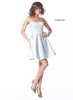 2017 Sherri Hill 51365 Silver Strapless Open Back Beaded Satin Homecoming Dress