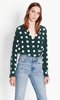 EQUIPMENT KEIRA POLKA DOT BUTTON UP SHIRT SCARAB & NATURE WHITE