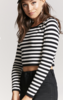 Cropped Stripe Sweater