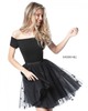 2017 Sherri Hill 51505 Black Off-The-Shoulder Beaded Tulle Homecoming Dresses
