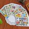 4 sheets Vintage Paper Stamp Stickers