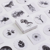 45 pcs Black White World paper sticker
