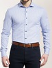 Рубашка голубого цвета, размер L(50) slim fit