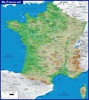 Физическая карта Франции (на фр.)