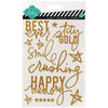 American Crafts Heidi Swapp Glitter Stickers 5"X7"-Gold, Best Ever