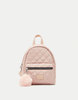 Стеганый мини-рюкзак светло-розового цвета