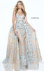 2017 Prom Sherri Hill 50837 Illusion Floral Embellished Ball Gown