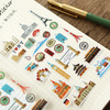 Vintage Travel paper sticker