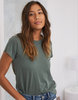 soft tee in olive green