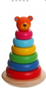 Деревянная игрушка Bondibon Игровой набор пирамида Мишк