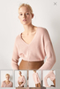 Свитер из текстурного хлопка с отворотами Massimo Dutti