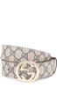 Текстильный ременьGUCCI Supreme и фигурной пряжкой