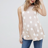 ASOS Sleeveless Longline Swing Top In Spot Print