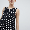 ASOS Sleeveless Longline Swing Top In Scatter Spot Print
