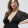 ASOS Shirred Waist Mini Chiffon Beach Kaftan