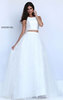 Sherri Hill 50787 Lace Appliques Long Tulle Prom Dresses Two Piece 2017 Ivory
