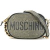 Moschino Logo Studded Womens Leather Shoulder Bag