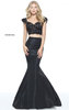 2017 Mermaid Style Sherri Hill 51230 Black Embellished Tied 2-Piece Dress