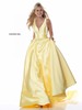 Yellow Sherri Hill 51856 V Neckline 2018 Taffeta Long A Line Evening Gowns