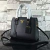 Prada 1BA067 Saffiano Leather Tote In Black