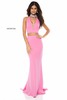 Sherri Hill 51841 Plunging V Neck 2 Piece Pink 2018 Long Neoprene Prom Dresses