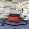 Prada 1BH043 Calfskin Leather Shoulder Bag In Red/Black
