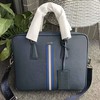 Prada VS363R Saffiano Leather Briefcase In Blue