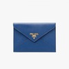Prada 1MF174 Leather Clutch In Navy Blue