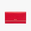 Prada 1MH311 Leather Flap Wallet In Red
