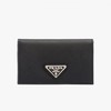 Prada 1MC122 Leather Credit Card Holder In Black