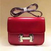 Hermes Constance Bag 23cm Box Leather Gold Hardware In Red