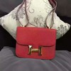 Hermes Constance Bag Epsom Leather Gold Hardware In Red