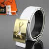 Hermes Constance Horse Belt Leather Gold Hardware In White