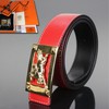 Hermes Constance Wild Horse Belt Leather Gold Hardware In Red