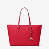 MICHAEL Michael Kors Jet Set Travel Large Saffiano Leather Top-Zip Tote Red