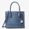 MICHAEL Michael Kors Mercer Embossed-Leather Tote Sky Blue