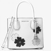 MICHAEL Michael Kors Mercer Floral Studded Leather Tote White